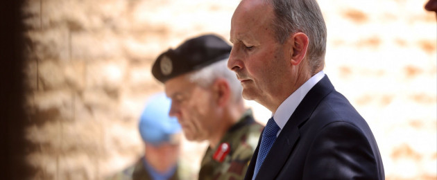 Taoiseach Micheál Martin in South Lebanon today.