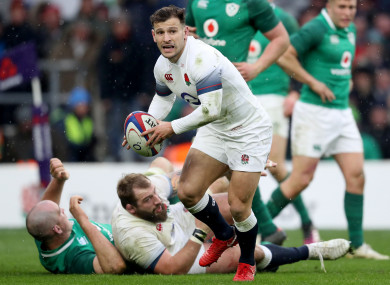 Danny Care in action for England against Ireland in 2018.