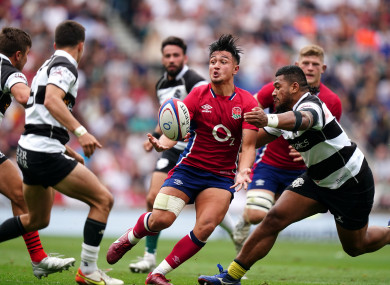 Marcus Smith is surrounded by Barbarians.