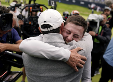 Rory McIlroy stuck around on Sunday to watch Matt Fitzpatrick win his first major.