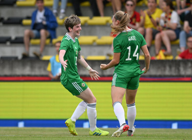 Northern Ireland's Kirsty McGuinness and Lauren Wade.