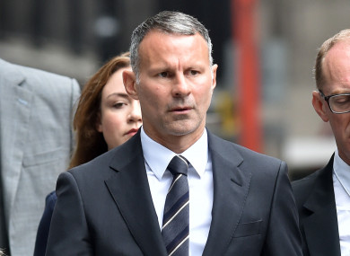 Ryan Giggs outside Manchester Crown Court.