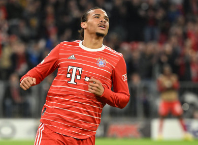 Leroy Sane celebrates.