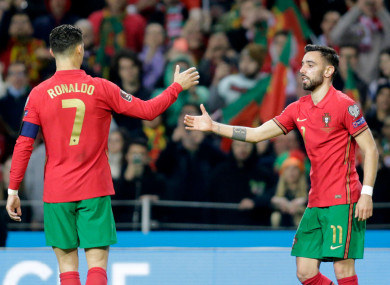 Cristiano Ronaldo and Bruno Fernandes.