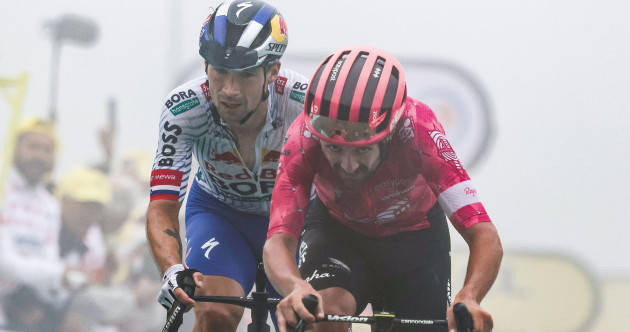 Ben Healy pipped to second by French winner in sensational finish to Mont Ventoux stage