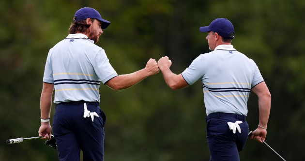 WATCH: Fleetwood and McIlroy take just 14 holes to blitz America in electric European start