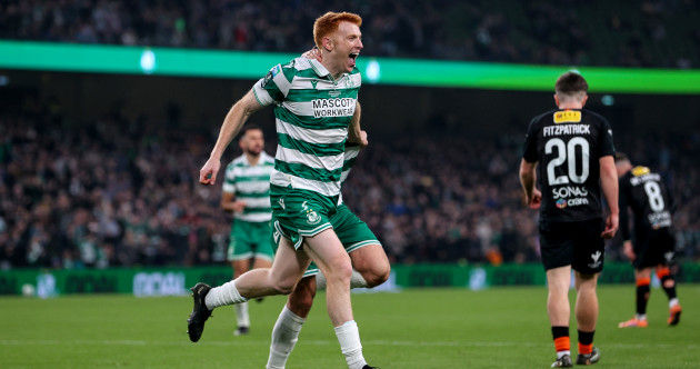 Rory Gaffney's deadly double sees Shamrock Rovers edge 10-man Cork City to win FAI Cup final