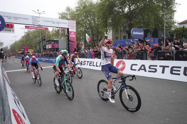 France's Paul Magnier sprints to victory in crash-hit Giro opener