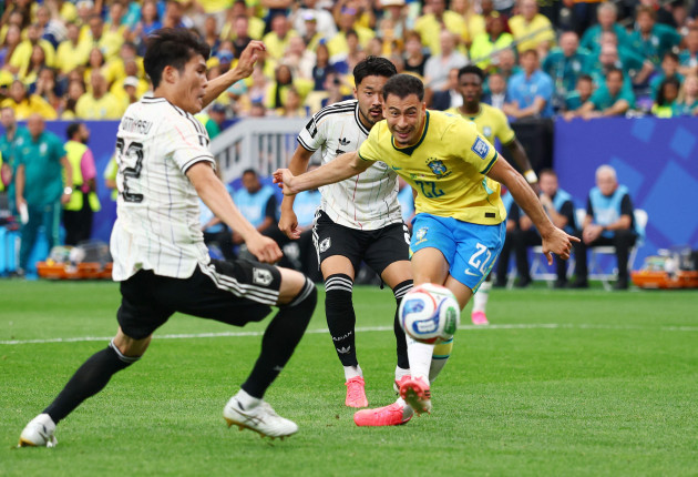 Brazil come from behind to sink Japan with 95th-minute Martinelli winner