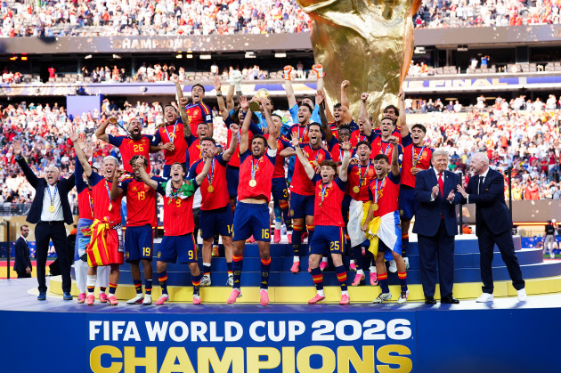 Trump puts himself front and centre in Spain’s World Cup lift – despite Rodri’s best efforts